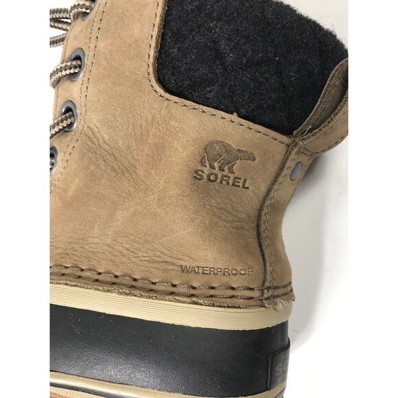 Sorel Women’s 6 Slimpack Lace III Waterproof Brown Khaki Boots - Picture 5 of 8